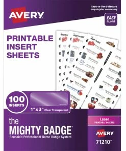 Best reviews of 💯 Avery Laser Print Laser/Inkjet Badge Insert, Pack Of 100 ❤️