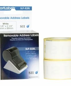 New ⭐ Seiko SmartLabel Removable Address Label, 1-1/8 X 3-1/2 Inches, White, 130 Labels/Roll, Pack Of 2 ✔️