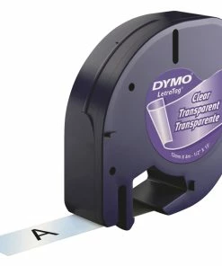 Best reviews of 🛒 Dymo LetraTag Label Tape, 1/2 Inch X 23 Feet, Plastic, Clear, Pack Of 6 😀