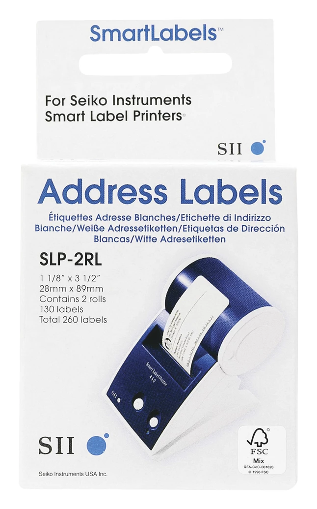 Flash Sale ๐ฅ Seiko SmartLabel Address Label, 1-1/8 X 3-1/2 Inches, White, 130 Labels/Roll, Pack Of 2 โญ 1 Flash Sale ๐ฅ Seiko SmartLabel Address Label, 1-1/8 X 3-1/2 Inches, White, 130 Labels/Roll, Pack Of 2 โญ