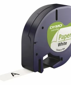 Outlet 🎁 Dymo LetraTag Label Tape, 1/2 Inch X 23 Feet, Paper, White, Pack Of 6 🛒