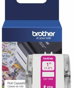 Buy ✔️ Brother CZ-1004 Roll Cassette, 1 Inch X 16.4 Feet, White 🎉