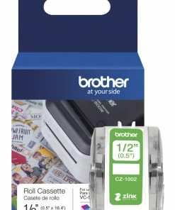 Cheapest 🧨 Brother CZ-1002 Roll Cassette, 1/2 Inch X 16.4 Feet, White 🔔