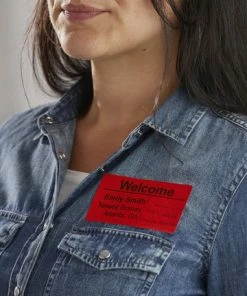 Buy π DYMO LabelWriter Name Badge Labels, 2-1/8 X 4 Inches, Red, 1 Roll Of 220 Labels π 5 Buy π DYMO LabelWriter Name Badge Labels, 2-1/8 X 4 Inches, Red, 1 Roll Of 220 Labels π -Avery - shop 2048074 B ecommfullsize