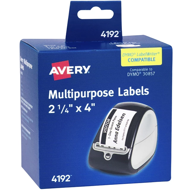 Wholesale ๐ Avery Thermal Printer Name Badge Labels, 2-1/4 X 4 Inches, White, Pack Of 250 โค๏ธ 1 Wholesale ๐ Avery Thermal Printer Name Badge Labels, 2-1/4 X 4 Inches, White, Pack Of 250 โค๏ธ