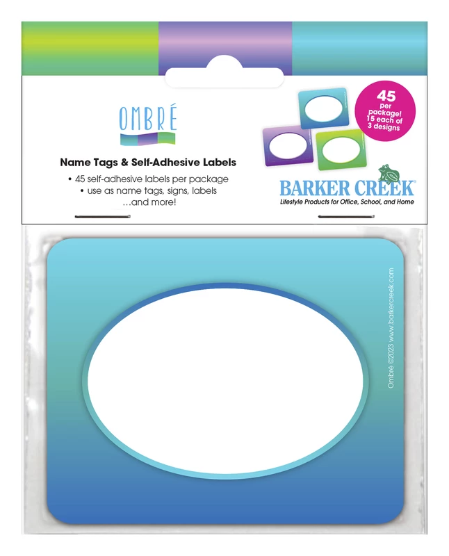 Buy 🔔 Barker Creek Name Tags, Ombre, 3-1/2 X 2-3/4 Inches, Set Of 45 👍 2 Buy 🔔 Barker Creek Name Tags, Ombre, 3-1/2 X 2-3/4 Inches, Set Of 45 👍 - Image 2