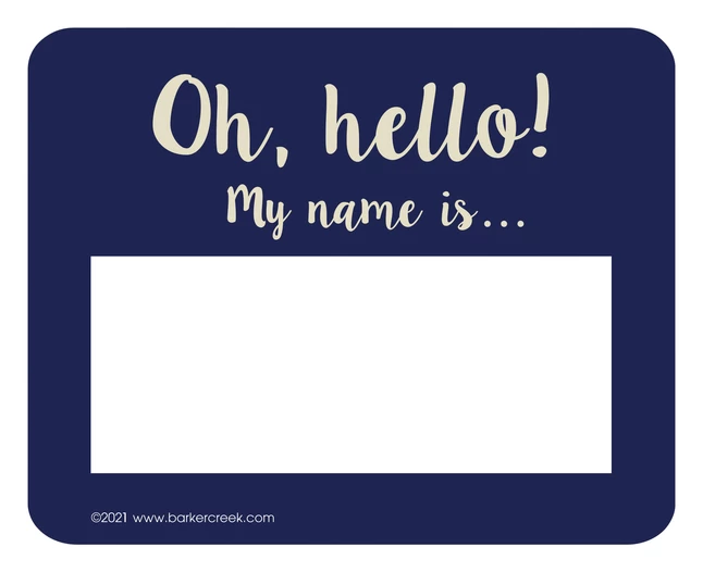 Top 10 ❤️ Barker Creek Name Tags, Oh, Hello!, 3-1/2 X 2-3/4 Inches, Set Of 45 🎁 2 Top 10 ❤️ Barker Creek Name Tags, Oh, Hello!, 3-1/2 X 2-3/4 Inches, Set Of 45 🎁 - Image 2