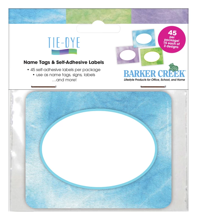 Discount 🎉 Barker Creek Name Tags, Tie-Dye, 3-1/2 X 2-3/4 Inches, Set Of 45 🌟 2 Discount 🎉 Barker Creek Name Tags, Tie-Dye, 3-1/2 X 2-3/4 Inches, Set Of 45 🌟 - Image 2